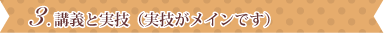 3.講義と実技(実技がメインです)